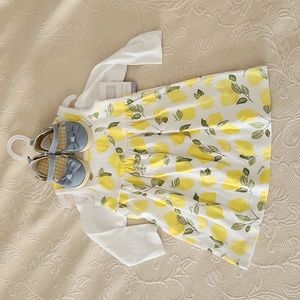 Hudson Baby Lemon dress set 9-12 mo